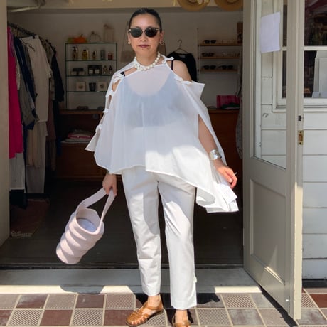 nadia / ribbon cape top