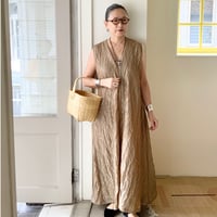 ワンピース tabrik linen gather robe タブリクTabrikリネンギャザーローブgatherrobeワンピースドレス