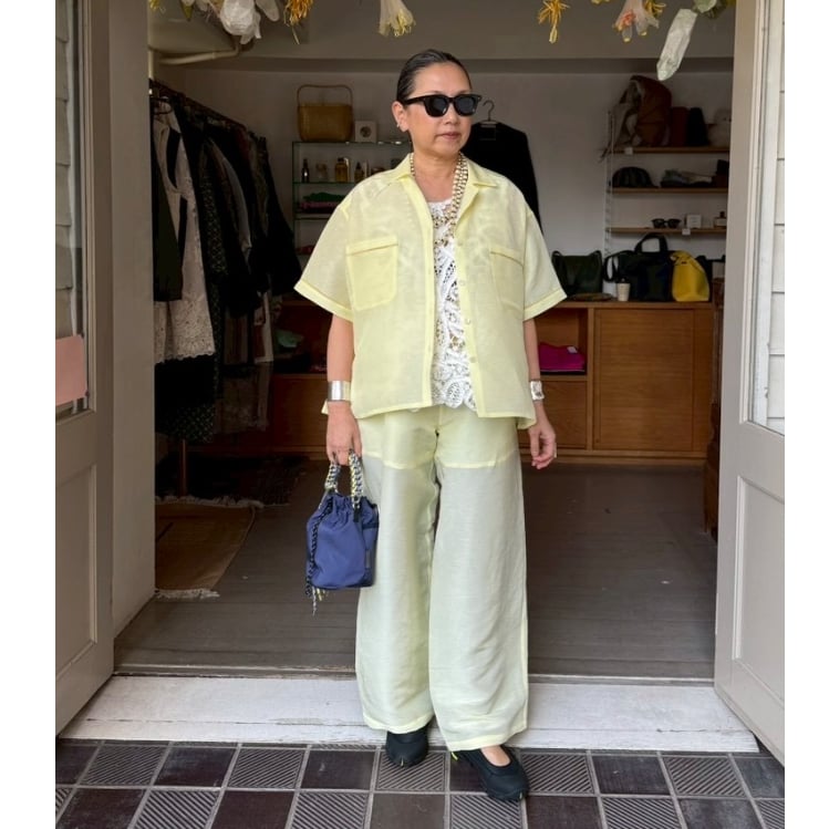 未使用品　ユライヤ　uryya シルク　リネンシルク　ジャケット uryya / Linen  Silk  Lined  Pants | Pili ON LINE