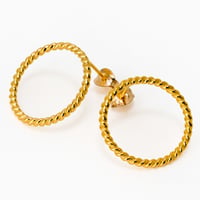 ELEANOR BOLTON / Midium Twist Hoops (Gold Plated)
