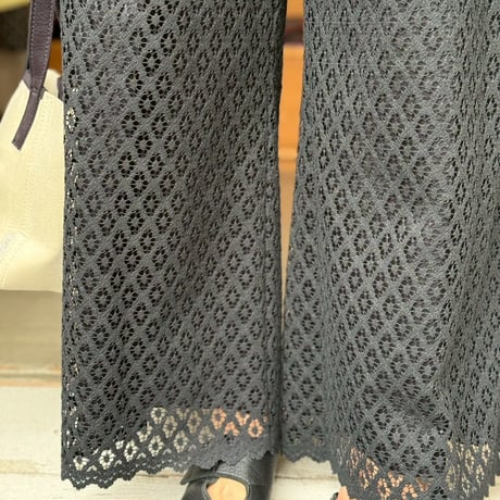 Harriss × Keiko Okamoto / レースワイドフレヤーパンツ