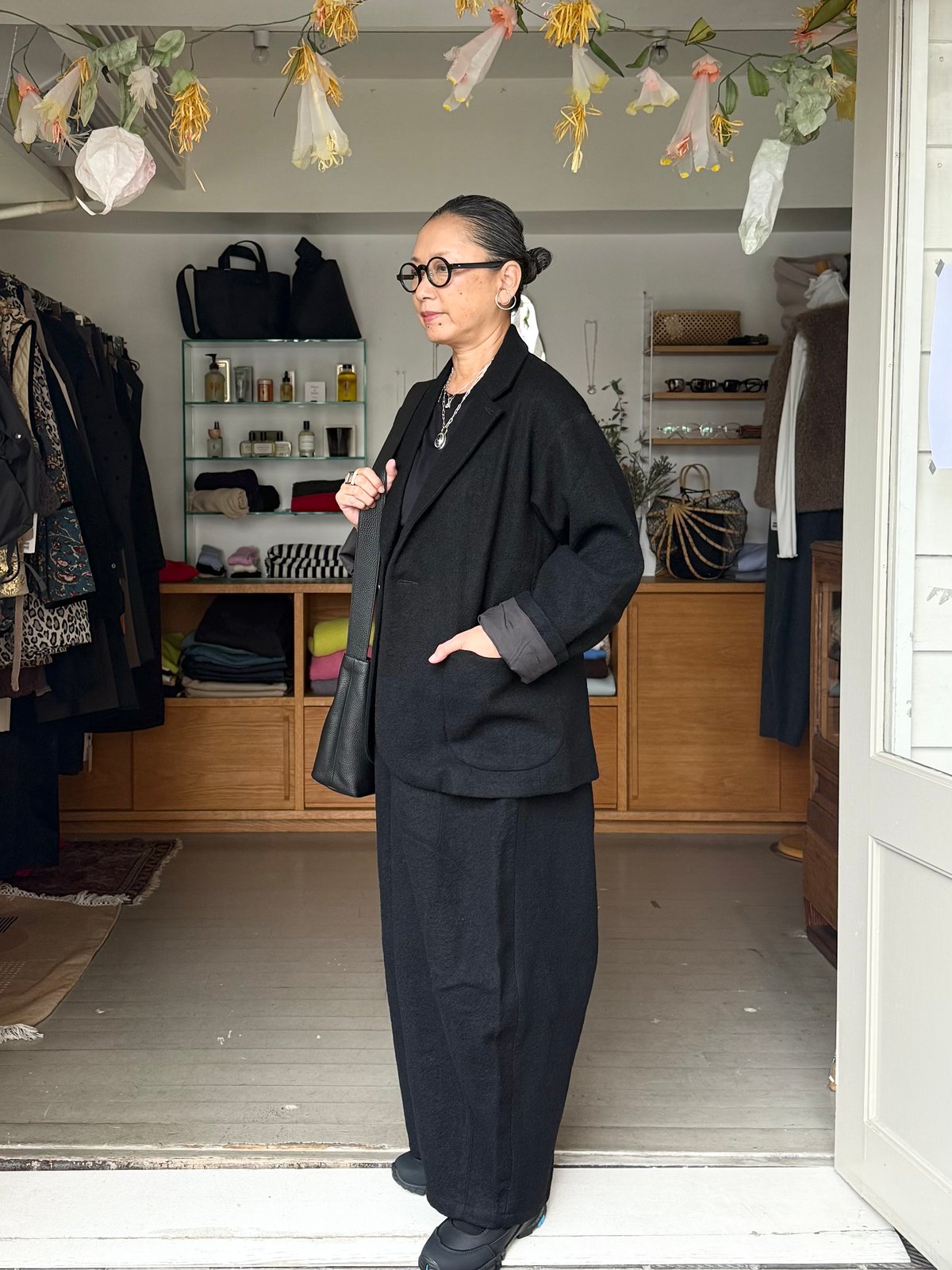 honnete / Short Coat Jacket（Black） | Pili ON LINE