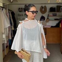 nadia / ribbon cape top