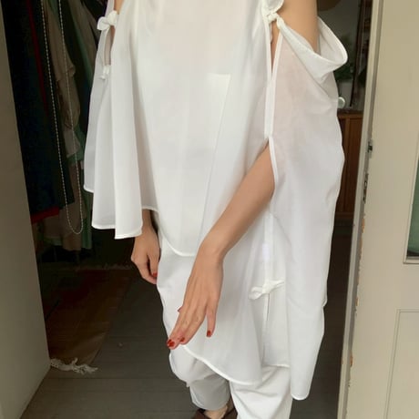 nadia / ribbon cape top