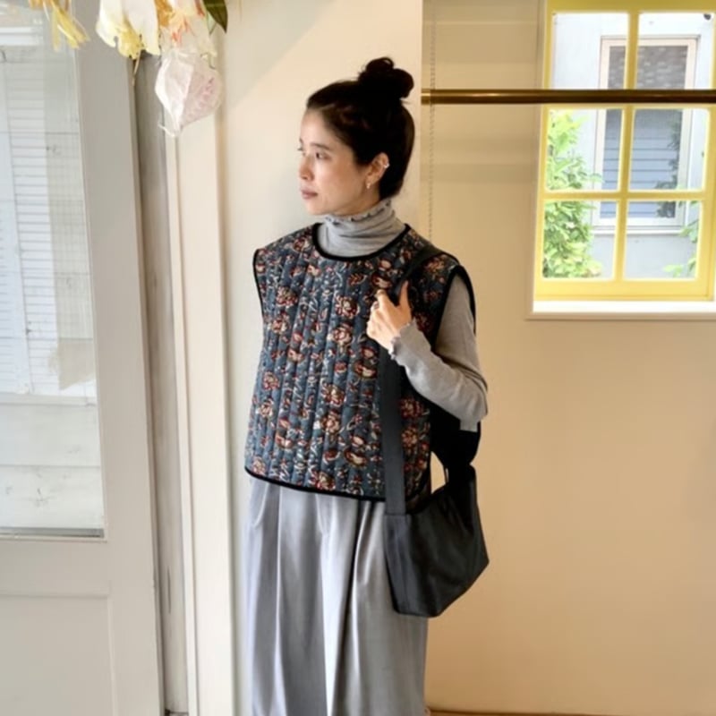 archi / Block Print Quilted Vest | Pili ON LINE