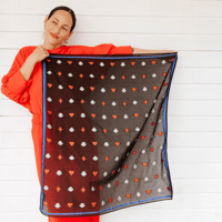 BLOCK SHOP  / シルク混スカーフ Spades Jacquard Silk Scarf