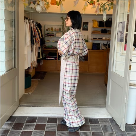 nun / I-Apron（Beige Check）