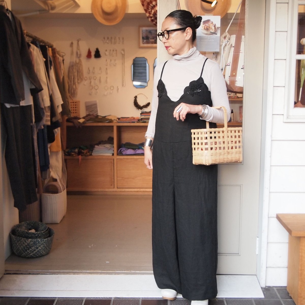 TOWAVASE トワヴァーズ　Bonvoyage サロペット Black