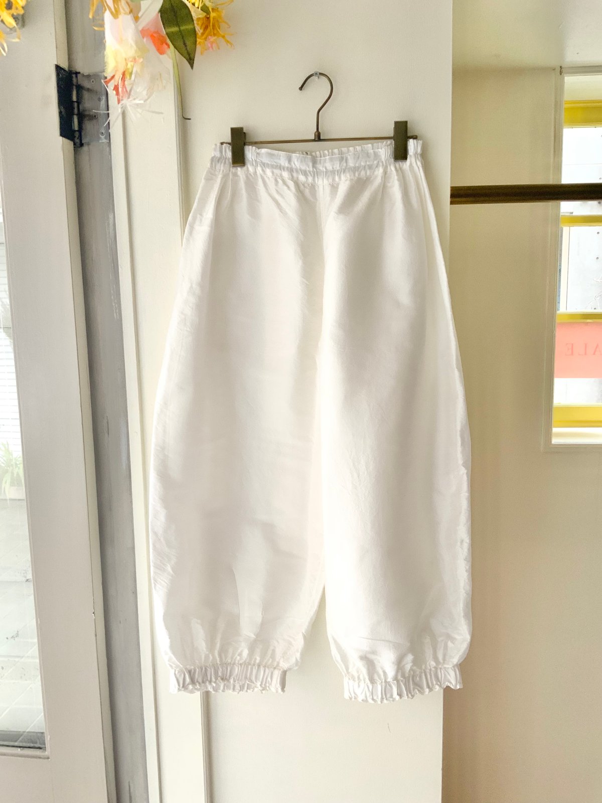 【iroiro群青】 カンフーパンツ 新品】iroiro群青ギンガムチェック シルクカンフーパンツ