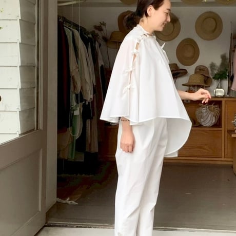 nadia / ribbon cape top