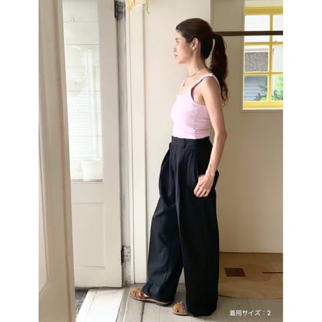 45rpm レディース.スーピマオーガニックのメダルプリント風呂敷（インディゴ） 80490141.jpg