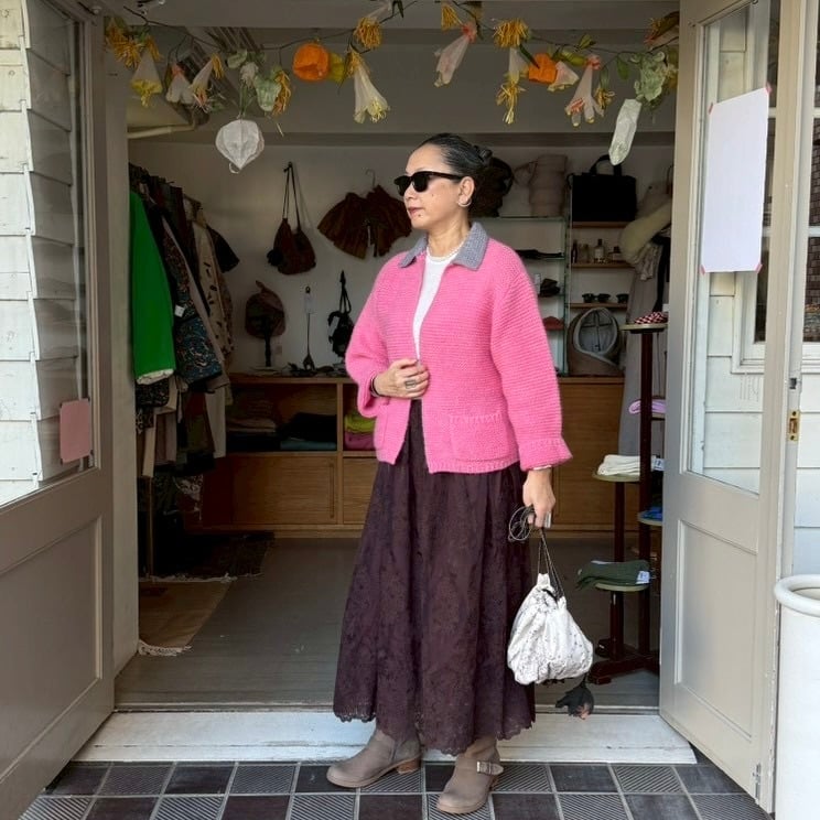 Harriss × Keiko Okamoto / 付衿＆カーディガン | Pili ON LINE