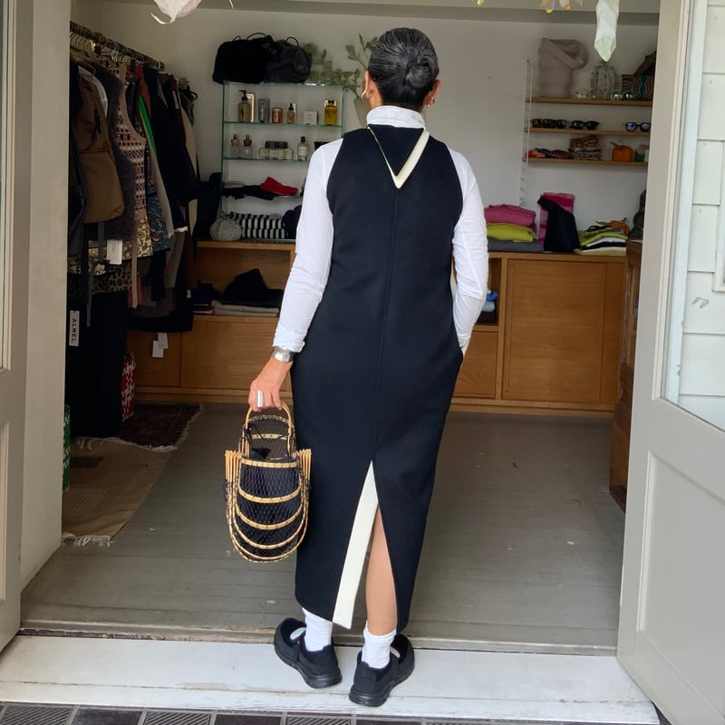 Nadia ジャケット、ベスト、ポシェット nadia / zigzag dress（Black×White） | Pili ON LINE