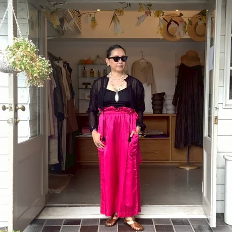 Tabrik / C/Silk satin pants