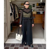Harriss × Keiko Okamoto / レースワイドフレヤーパンツ