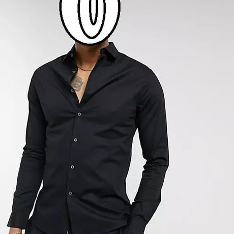 ASOS DESIGN stretch skinny fit shirt in black