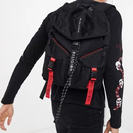 Religion レリジョンbackpack with logo taping