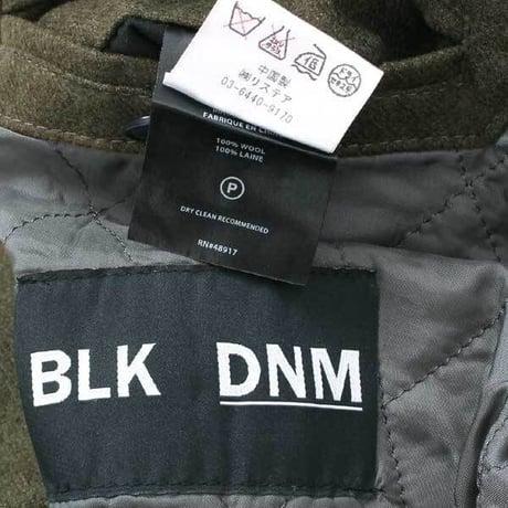 BLK DNM 中綿入り ウール ライダース