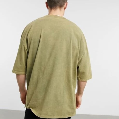 ASOS Dark Future oversized t-shirt in washed green