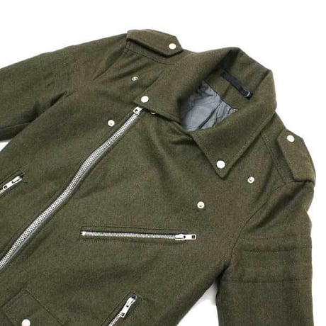 BLK DNM 中綿入り ウール ライダース