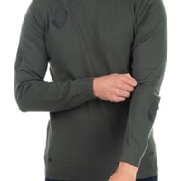 SSEINSE Jumper  Thin Knit Raw Edges Patched Inside  Crew Neck
