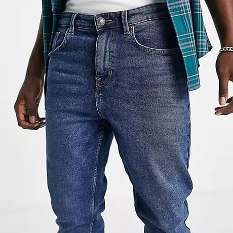 New Look tapered jeans in mid blue