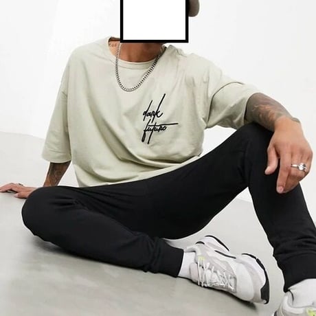 ASOS Dark Future oversized t-shirt with small chest logo