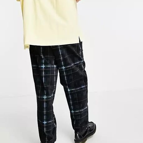 ASOS DESIGN oversized tapered trousers in abstract check