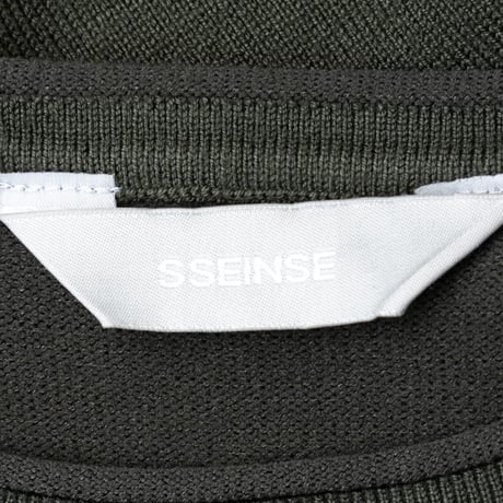 SSEINSE Jumper  Thin Knit Raw Edges Patched Inside  Crew Neck