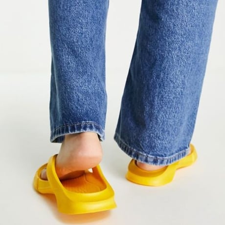 トップショップ サンダル  Topshop Pax toe post slider sandal in yellow