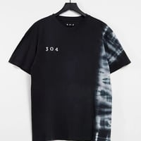 304 Clothing relaxed tie dye print t-shirt in black