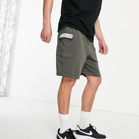 Religion cadet jersey shorts in khaki