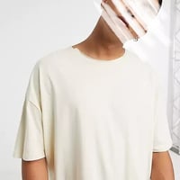 ASOS DESIGN oversized t-shirt with crew neck in beige
