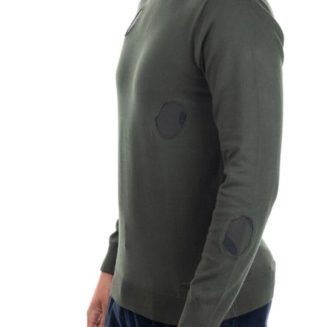 SSEINSE Jumper  Thin Knit Raw Edges Patched Inside  Crew Neck