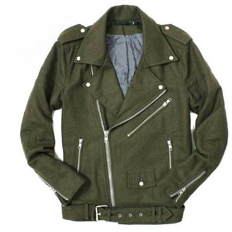 BLK DNM 中綿入り ウール ライダース