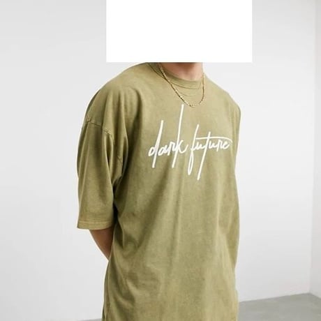 ASOS Dark Future oversized t-shirt in washed green