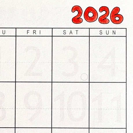 ミニ６マンスリーペーパー2026(扉ページなし)