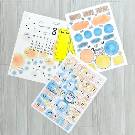 日付シール入りわくわくセット8月号