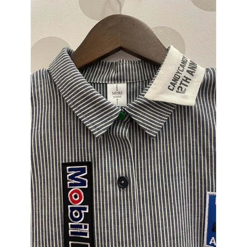 MORIyumi.ワッペン付きシャツワンピース.H1083 | キャンディキャンディ