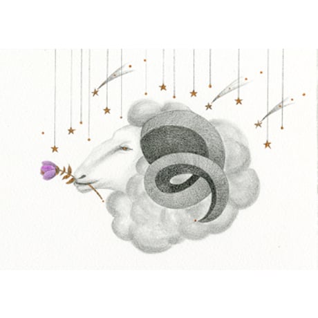 河井いづみ「おひつじ座Ⅱ（星座）」  izumi kawai  原画