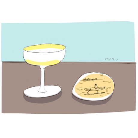 安西水丸「ダイキリ（船）＜カクテルシリーズ＞」 mizumaru anzai