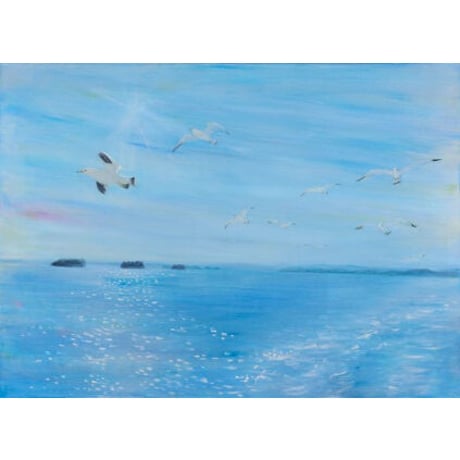 小池アミイゴ「塩釜千賀の浦」版画