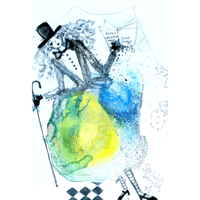 田村セツコ ボンジュール版画　直筆イラスト 田村セツコ ボンジュール版画 直筆イラスト 田村セツコ ボンジュール