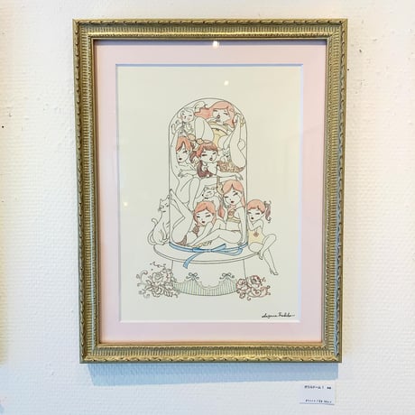 須川まきこ「ガラスドーム１」原画 sugawa makiko