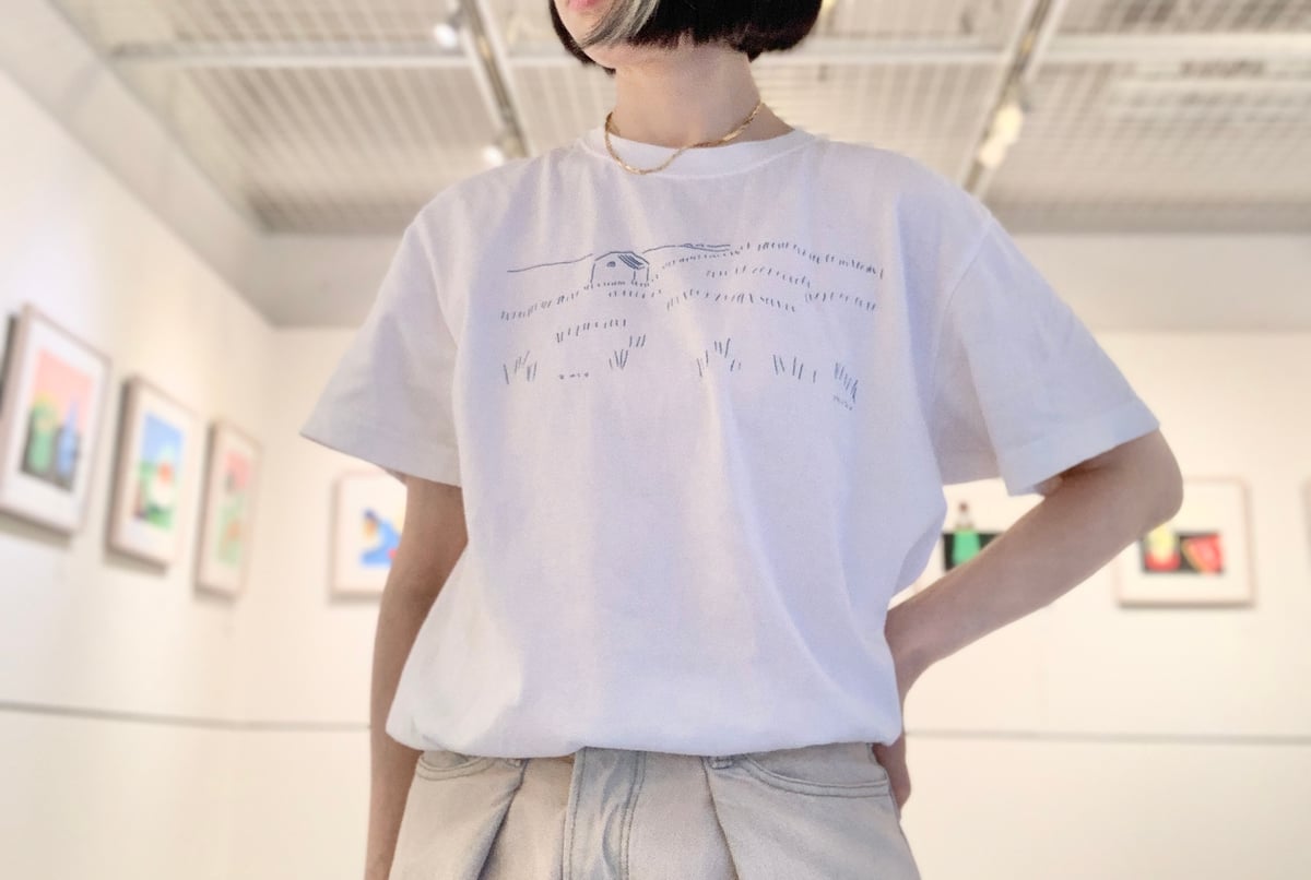 安西水丸Tシャツ「ブルースケッチ」 柄 | SPACE YUI online shop