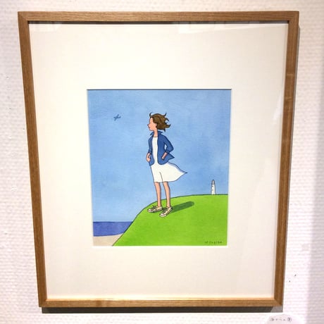 杉田比呂美「海からの風」原画作品