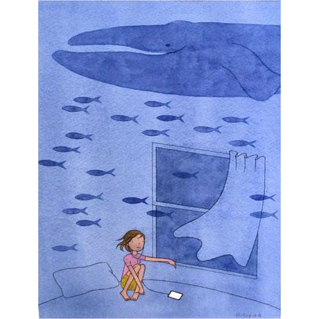 杉田比呂美「まるで水の中の魚」原画作品
