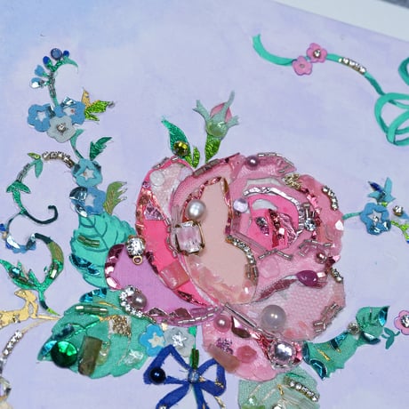 長谷川洋子「Pink Rose ― Jeweled」yoko hasegawa