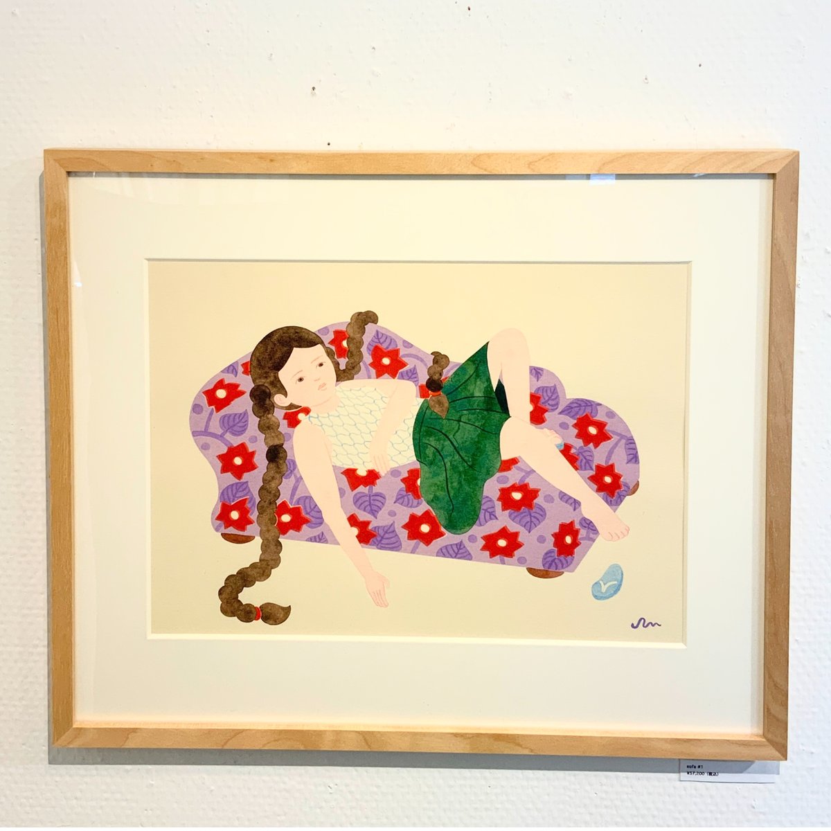 カラーとツリガネソウ　原画 カラーとツリガネソウ原画