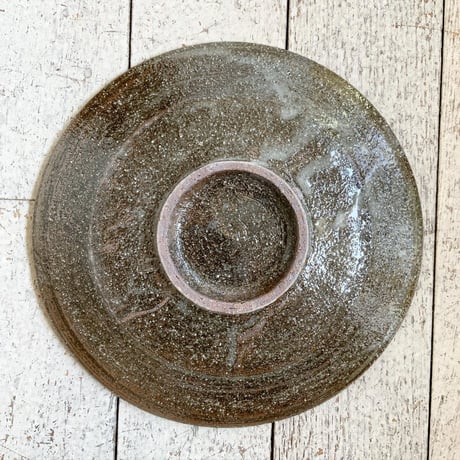 高橋春夫「粉引きリム皿　小」